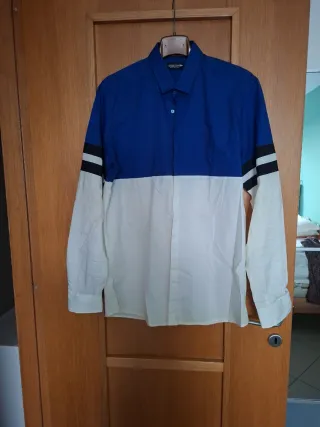 Camicia uomo blu e bianca