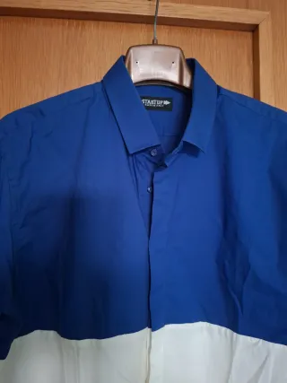 Camicia uomo blu e bianca
