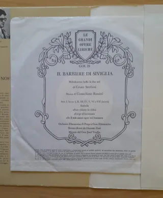 Vinili Il barbiere di Siviglia con libretti