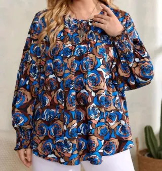 Blusa Talla Grande Curvy Estampado Floral