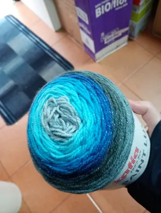 2 Ovillos Paint Lux Azul Metalizado