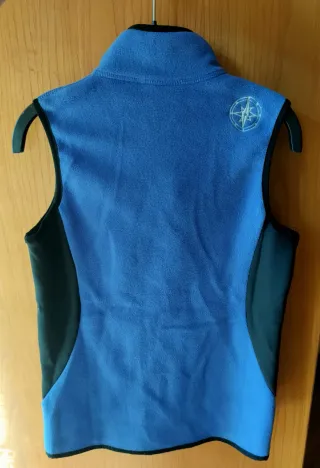 Gilet sportivo blu con zip