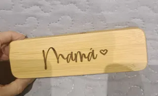 Caja de madera Mamá con corazón