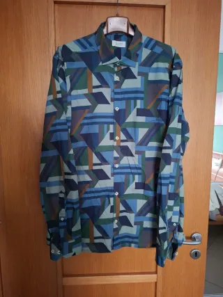 Camicia uomo fantasia geometrica