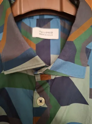 Camicia uomo fantasia geometrica