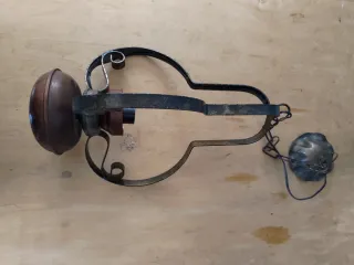 Lampadario Vintage Anni '70 Rame e Vetro