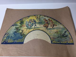 Litografie di design per ventagli del 1910