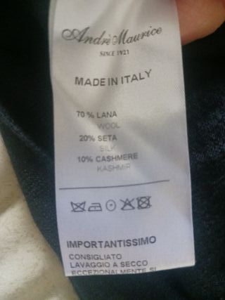Maglione Uomo André Maurice V-Neck Nero Tg.5
