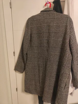 Abrigo largo cuadros