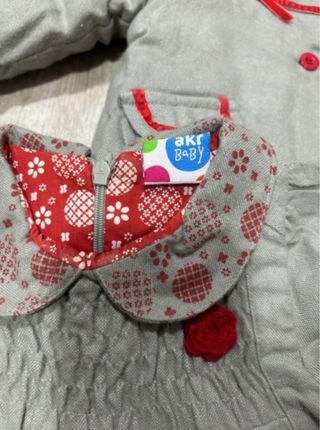 Conjunto abrigo y vestido bebé 6m