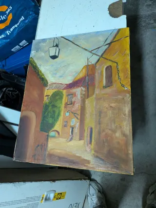 Quadro su tela 50x40 acrilico paesino