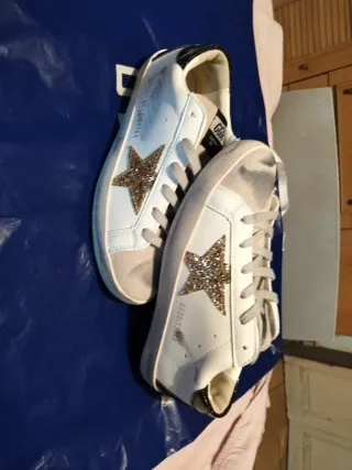 Golden Goose Bambas Blancas y Doradas