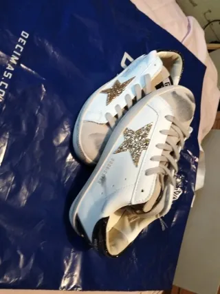 Golden Goose Bambas Blancas y Doradas