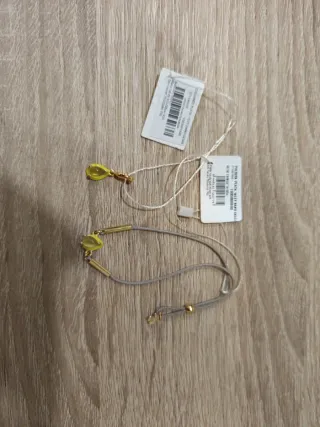 Conjunto Tous Collar y Pulsera Amarillo