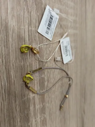 Conjunto Tous Collar y Pulsera Amarillo