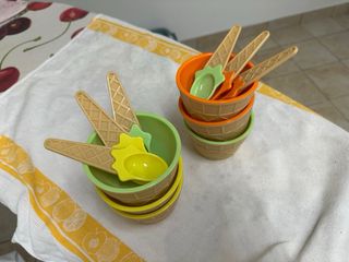Set 6 Coppe Gelato con Cucchiaini