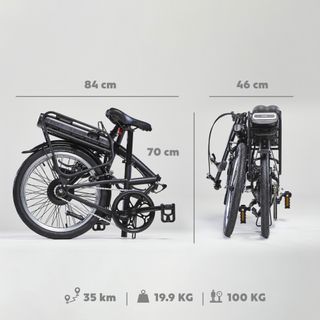 Bicicleta Eléctrica Plegable E Fold 100 Negro