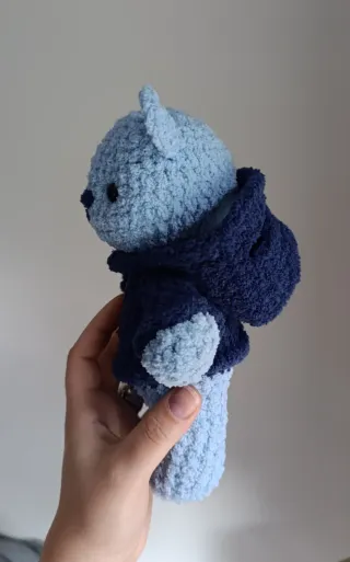 Ursinho amigurumi - Blue crochet Teddy bear