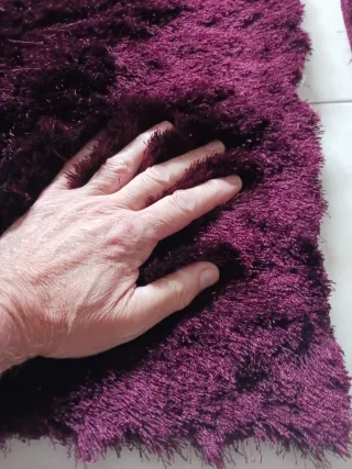 2 Tappeti Shaggy Melanzane 60x110