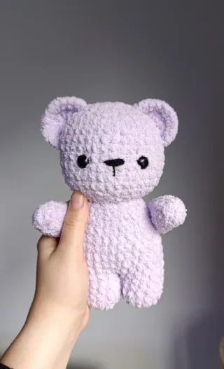 Ursinho lilás amigurumi - crochet Teddy Bear