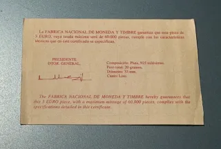 3 Euros Plata Proof Descubrimiento Tierra Firme