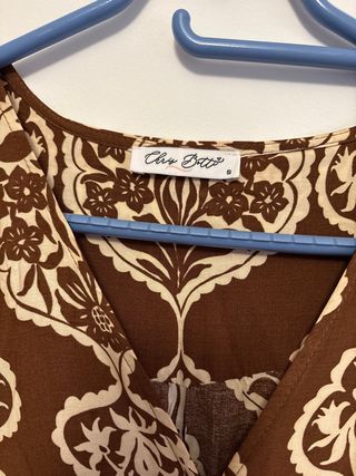 Vestido largo estampado mujer