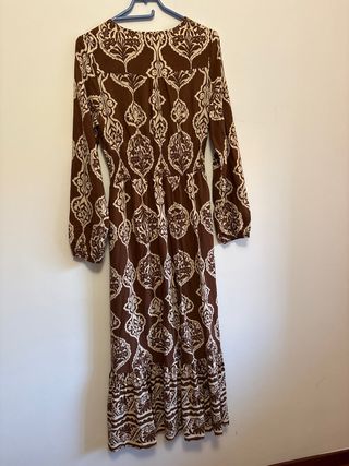 Vestido largo estampado mujer