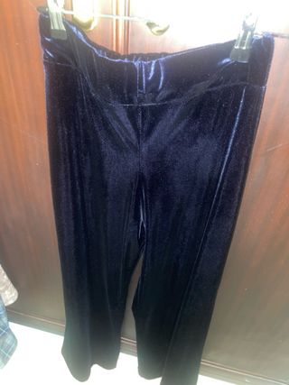 Pantalón de terciopelo azul