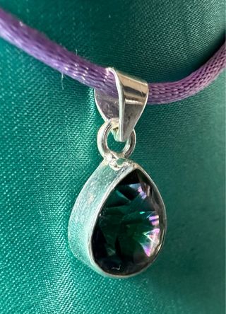 Colgante Plata Topacio Arcoíris