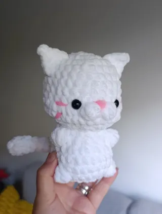 Gato branco em amigurumi - crochet white cat kitty
