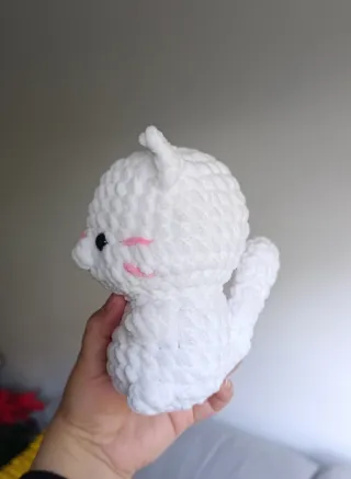 Gato branco em amigurumi - crochet white cat kitty