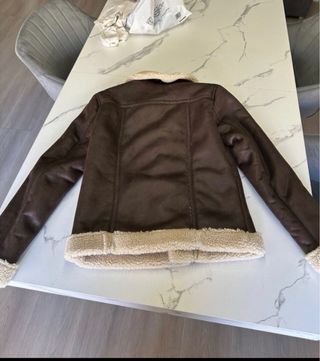 Chaqueta aviador forrada marrón