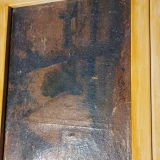 Dipinti antichi capanne, campagna