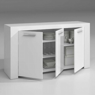 Aparador Buffet 3 Puertas. Blanco Artik