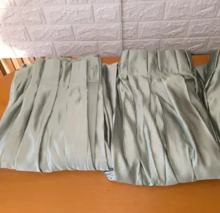 2 Tende Verdi Satinate 135 x 240