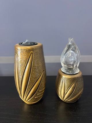 Vaso+Lampada Votiva per loculi cinerari e  Ossari