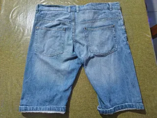 Jeans corti uomo blu