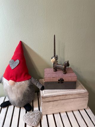 Porta joyas gato negro y dorado