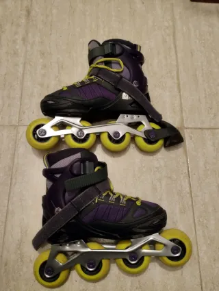 Patines en línea morados y grises Talla 35/38