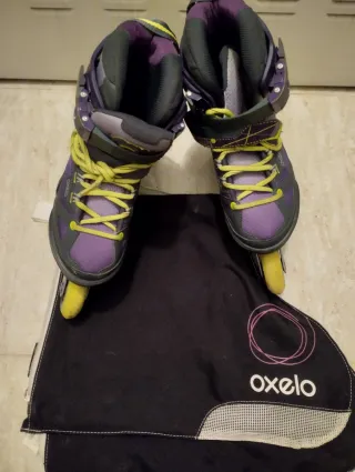 Patines en línea morados y grises Talla 35/38
