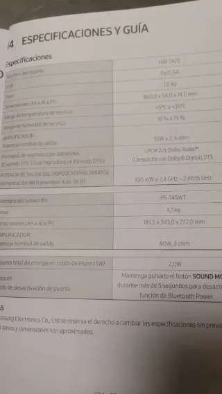 Barra de Sonido Samsung Negra