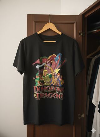 Camiseta D&D Hombre L/XL Dragones y Mazmorras