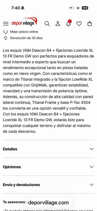 Sci Volkl Deacon 84 con attacchi