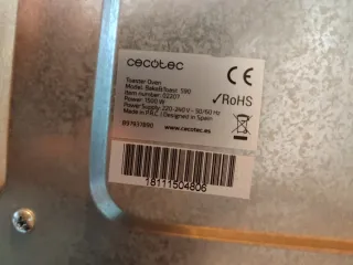 Horno Cecotec Bake&Toast 590