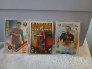 3 Cromos Fútbol Gavi y Xavi Hernández