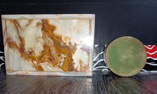 Set gioielli/scatola sigari + accendino anni '60-'70