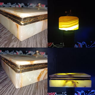 Set gioielli/scatola sigari + accendino anni '60-'70