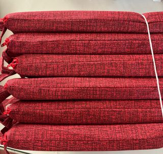 6 Cuscini Rossi per Sedia in Tessuto cm. 38x38x3,5