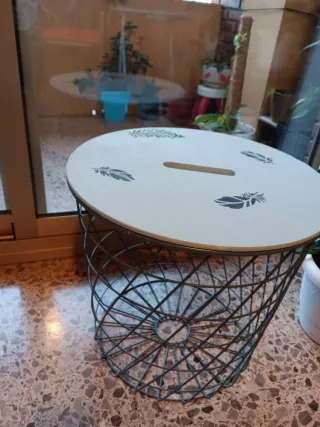 Mesa auxiliar  con almacenaje