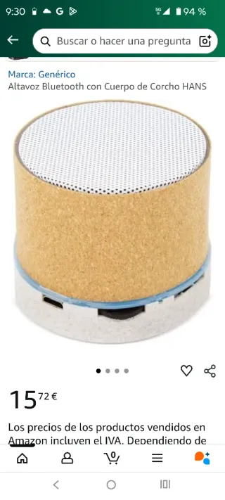 Altavoz Bluetooth HANS Eco-Friendly